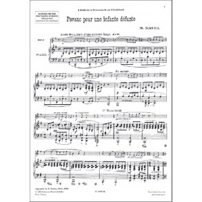 Pavane Pour Une Infante Defunte Hautbois-Piano